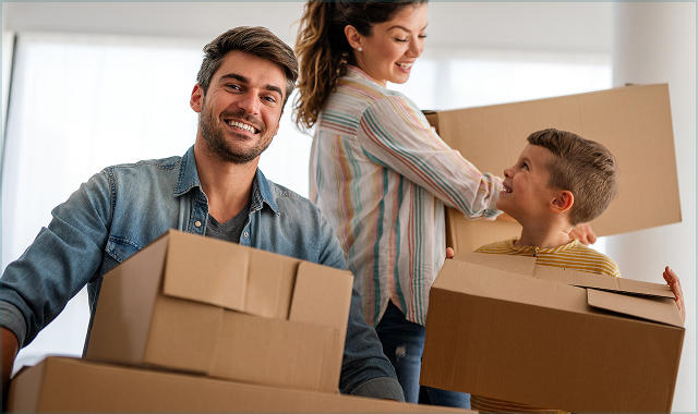 Personal-Storage Family packing things